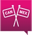 ícono de banderas de México y Canadá