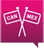 ícono de banderas de México y Canadá