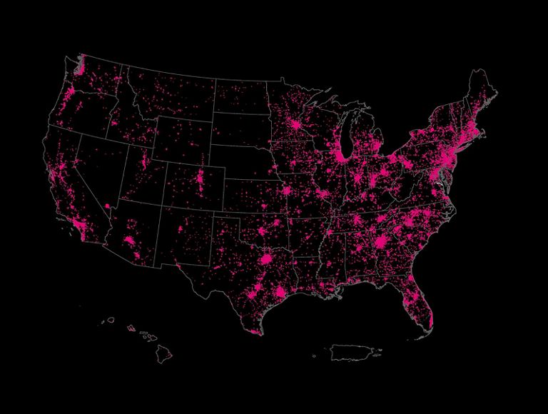 Mapa de la cobertura de banda ancha fija 100/20