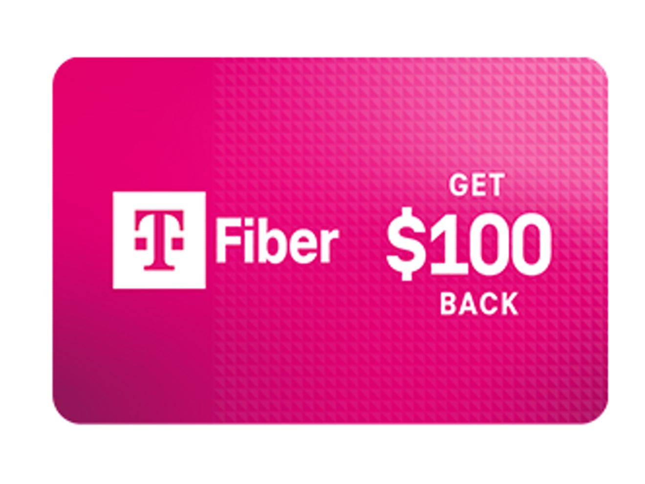 Tarjeta de regalo de T-Mobile Fiber. Obtén un reembolso de 100 dólares.