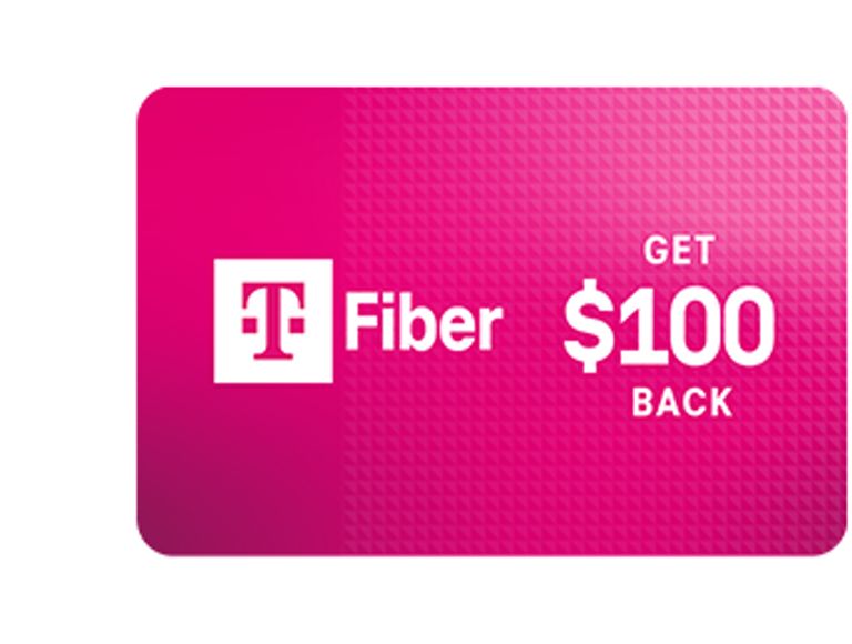 Tarjeta de regalo de T-Mobile Fiber. Obtén un reembolso de 100 dólares.