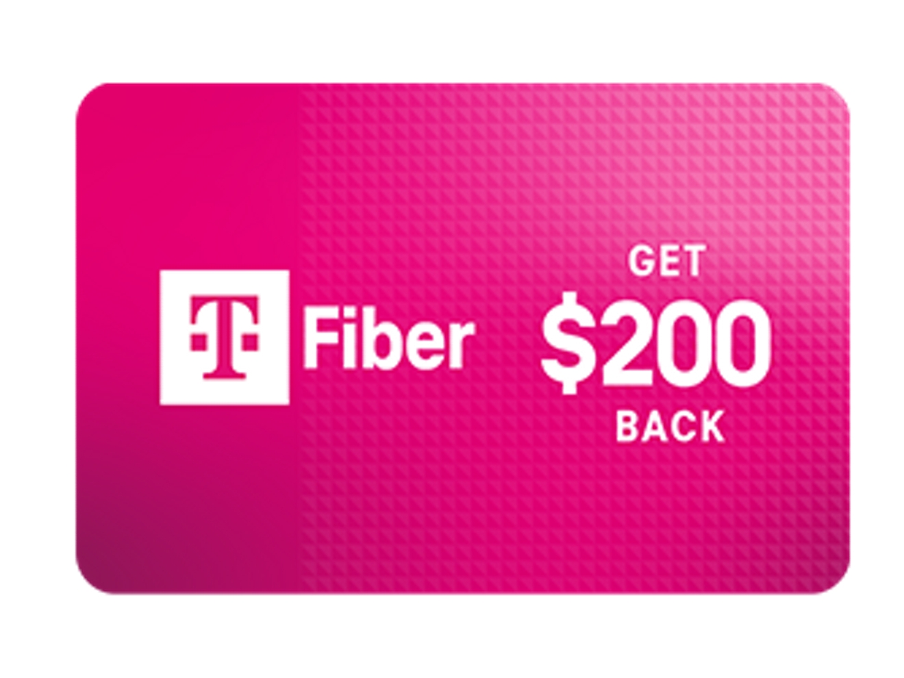 Tarjeta de regalo de T-Mobile Fiber. Obtén un reembolso de 200 dólares.