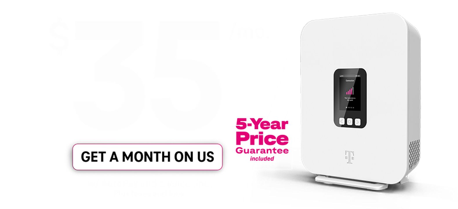 Promoción para Internet 5G residencial de T-Mobile: obtén un mes por cuenta nuestra y hasta $200 de reembolso.