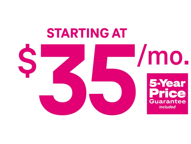 Desde $35 al mes, disfruta de Internet 5G residencial de T-Mobile.