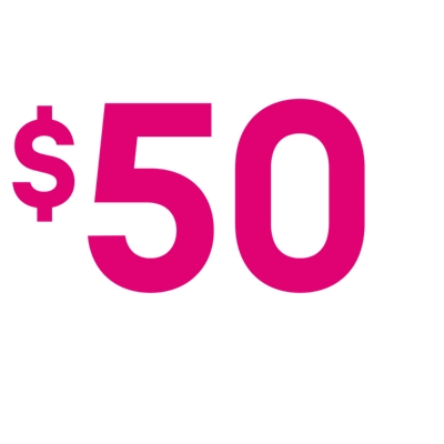 $50 al mes con Essentials Saver en un gráfico.