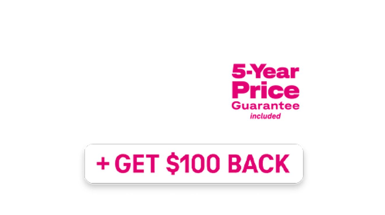 Tarjeta de regalo de T-Mobile Fiber. Obtén un reembolso de 100 dólares.