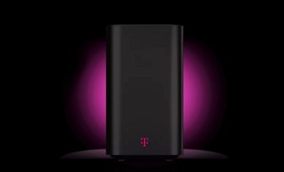 Dispositivo de Internet 5G de T-Mobile cuadrado y negro