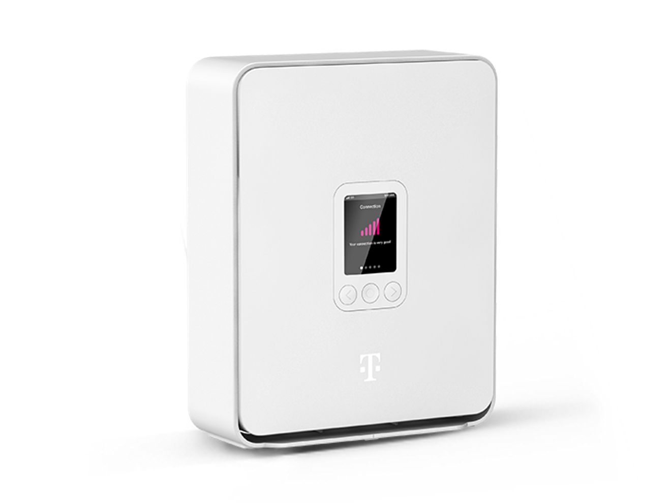 Imagen de un gateway 5G de T-Mobile blanco.