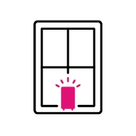 Un ícono de TV muestra los logotipos de hulu y Paramount Plus.