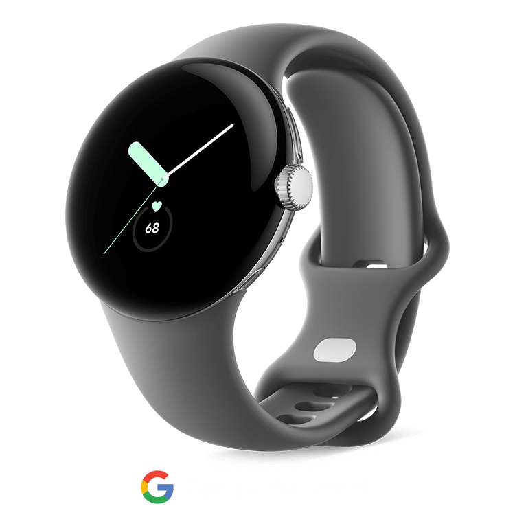 Logotipo del Google Pixel Watch carbón blanco