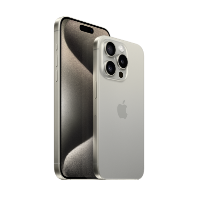 El iPhone 15 Pro titanio.