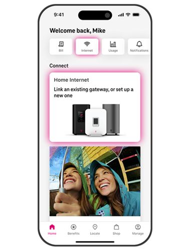 Una captura de pantalla de la app T-Life en la vista móvil.