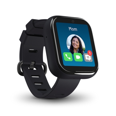 SyncUP KIDS, conectado por T-Mobile. Reloj SyncUP KIDS 2 que muestra los datos de contacto de Mamá.