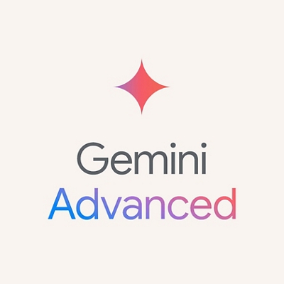 Símbolo de destello con "Gemini advanced" escrito debajo