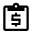 ícono de portapapeles con signo de dinero