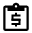 ícono de portapapeles con signo de dinero