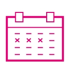 Ícono de calendario para aviso de pago de 12 meses