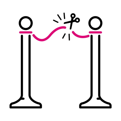 Cuerda de la alfombra roja.