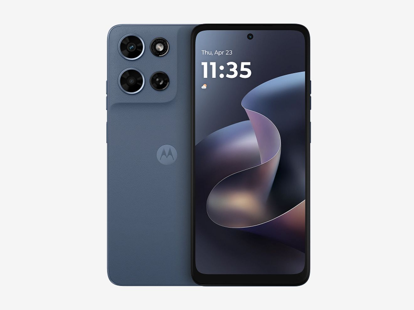 Front and back of moto g phone for 2026 from Motorola.