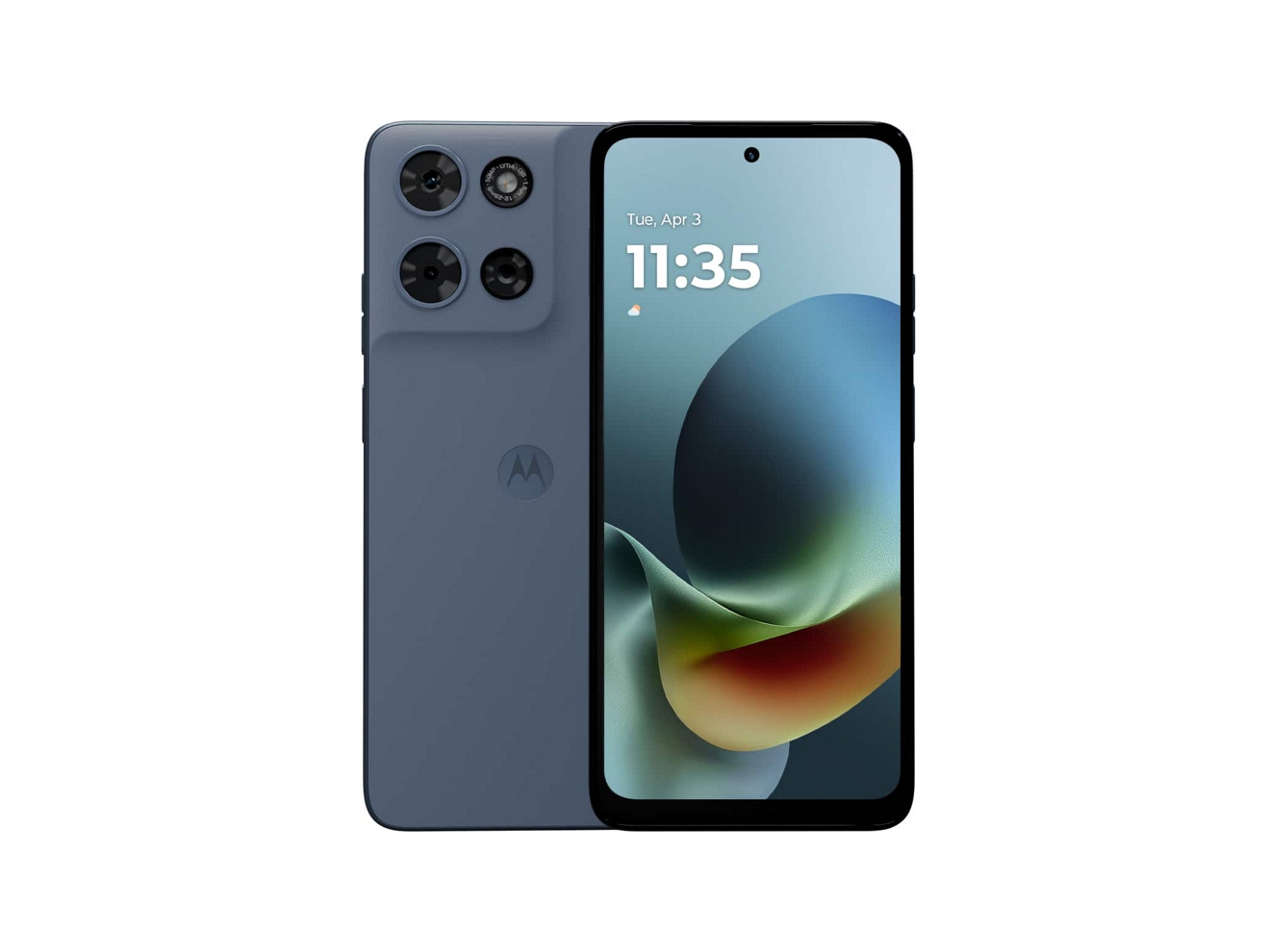 Dos dispositivos Motorola G Play 2026, uno de frente y otro de atrás.