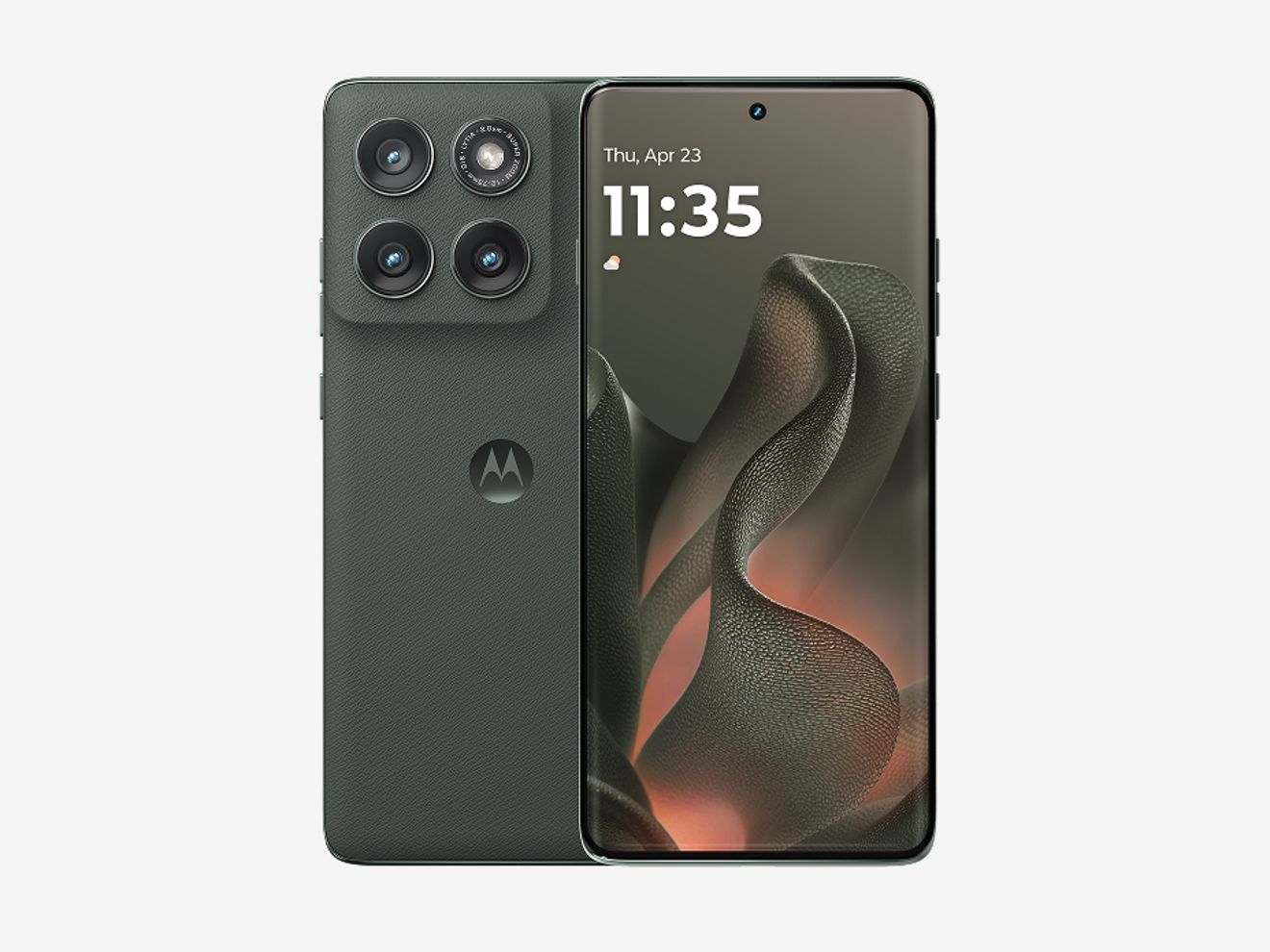 Front and back of the Motorola edge phone for 2025.