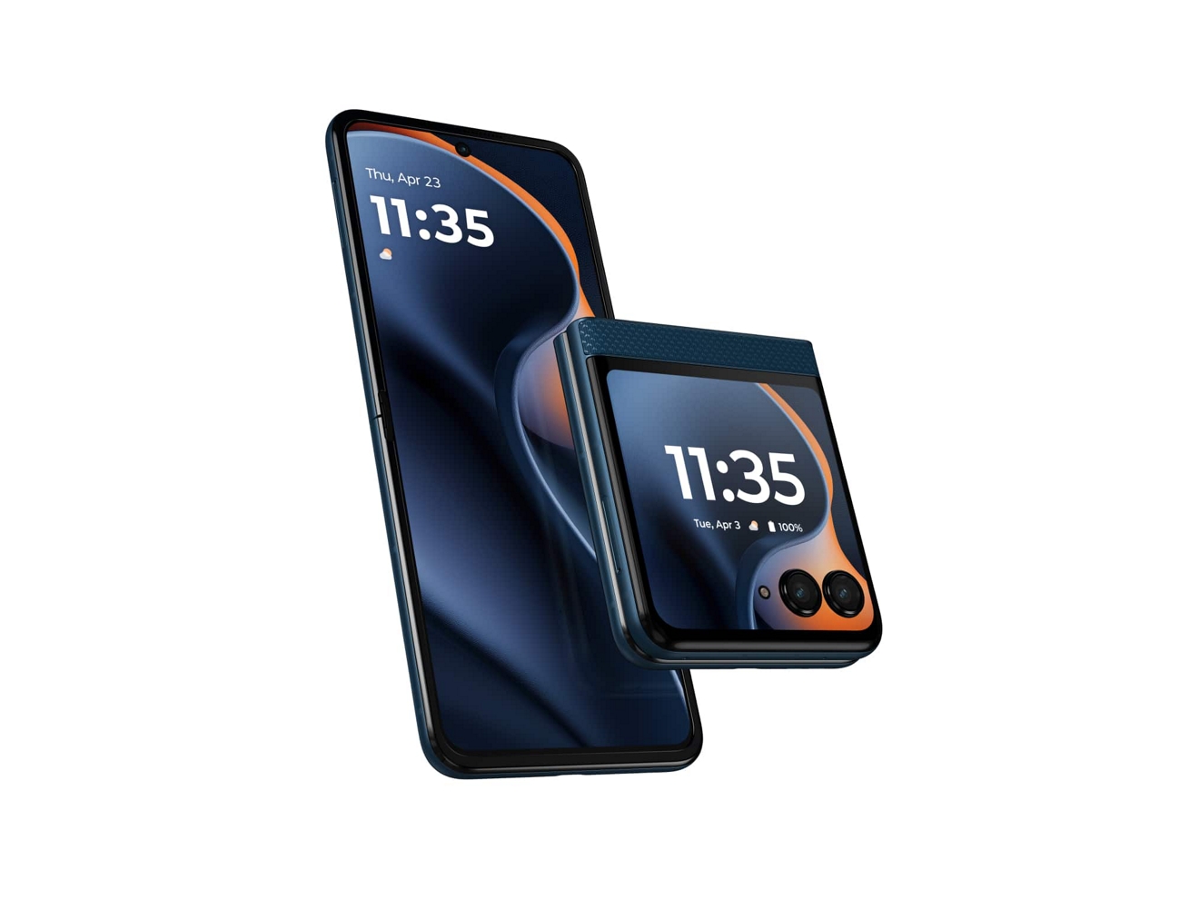 Un moto razr 2025, cerrado y abierto.