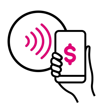 ícono de tocar para pagar