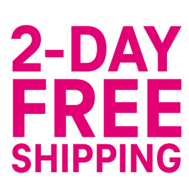 Texto "Envío en 2 días GRATIS" magenta